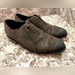 Thursday boot Co. olive suede causal dress shoe. Nice patina! Great condition